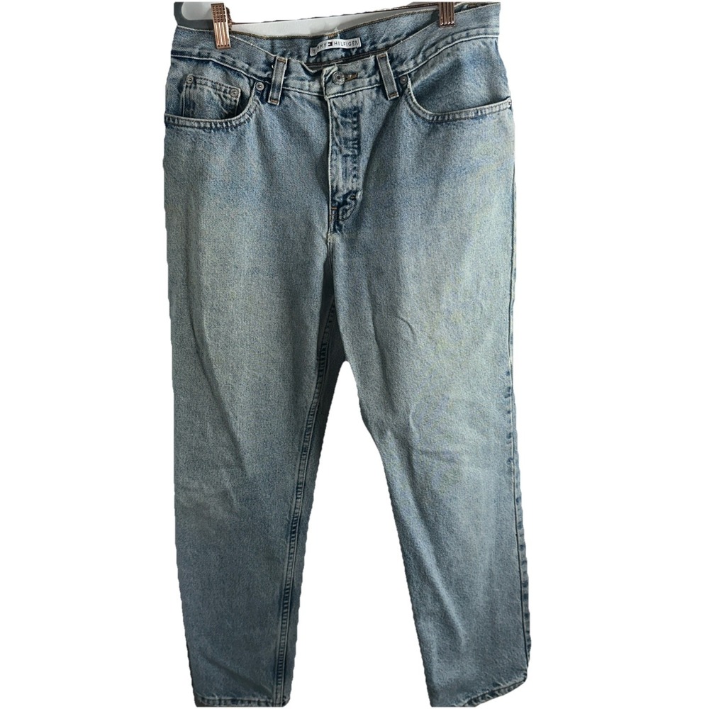 Vintage Tommy Hilfiger Jeans Womens 3 28 Waist Mom Blue Denim 90's Y2K High Rise